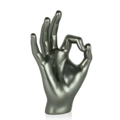 Zen Hand 27cm Anthracite Resin Indoor Sculpture