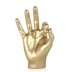 Zen Hand 27cm Gold Resin Indoor Sculpture