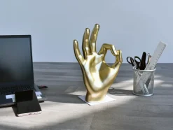 Zen Hand 27cm Gold Resin Indoor Sculpture