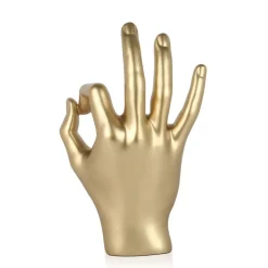 Zen Hand 27cm Gold Resin Indoor Sculpture
